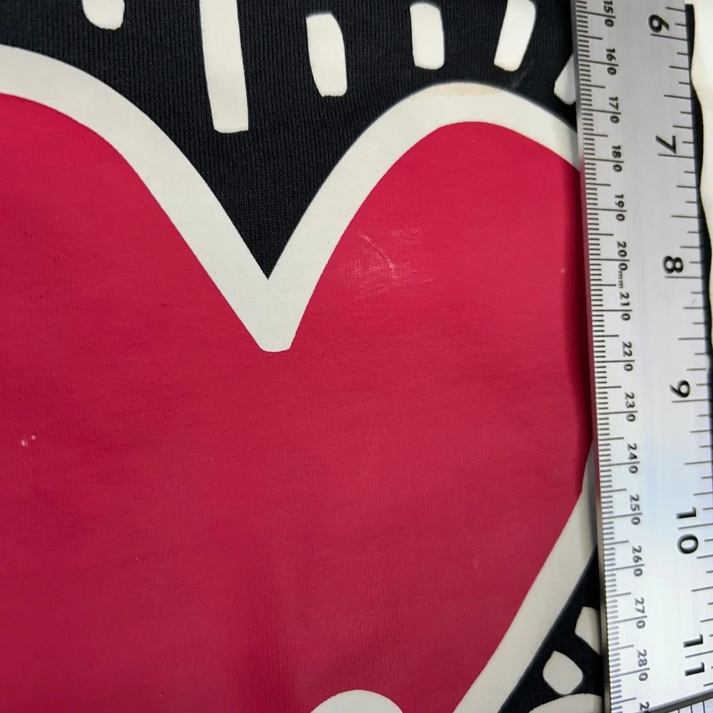 Keith Haring Graphic‎ Sweatshirt Black Heart Radiant People Crewneck Medium